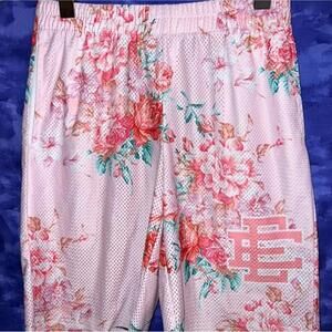 Eric Emanuel Logo Men's Floral Print Casual Pink Roses Shorts 3XL